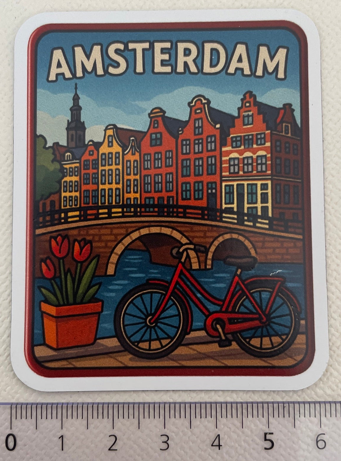 Amsterdam 7.5 x 6 cm Souvenir Kühlschrankmagnet
