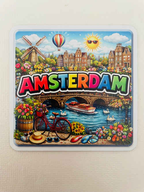 Amsterdam Sommer Souvenir Kühlschrankmagnet