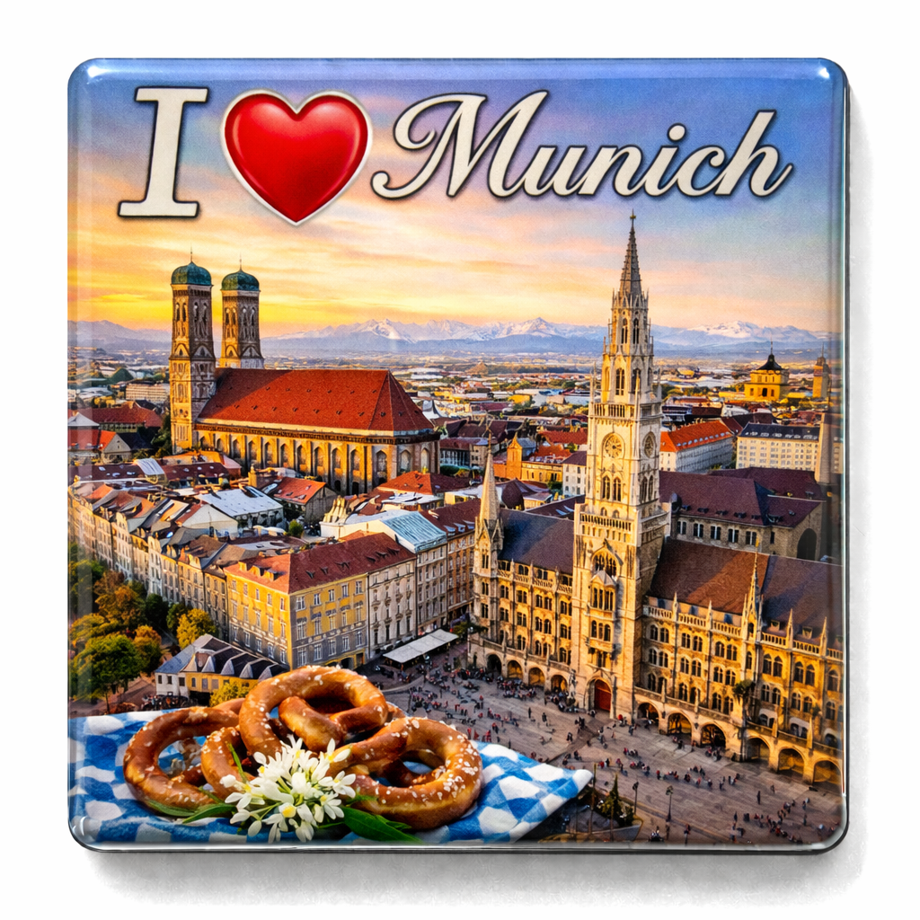 I Love Munich Souvenir Kühlschrankmagnet