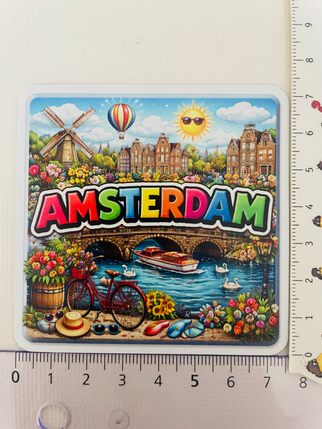 Amsterdam Sommer Souvenir Kühlschrankmagnet