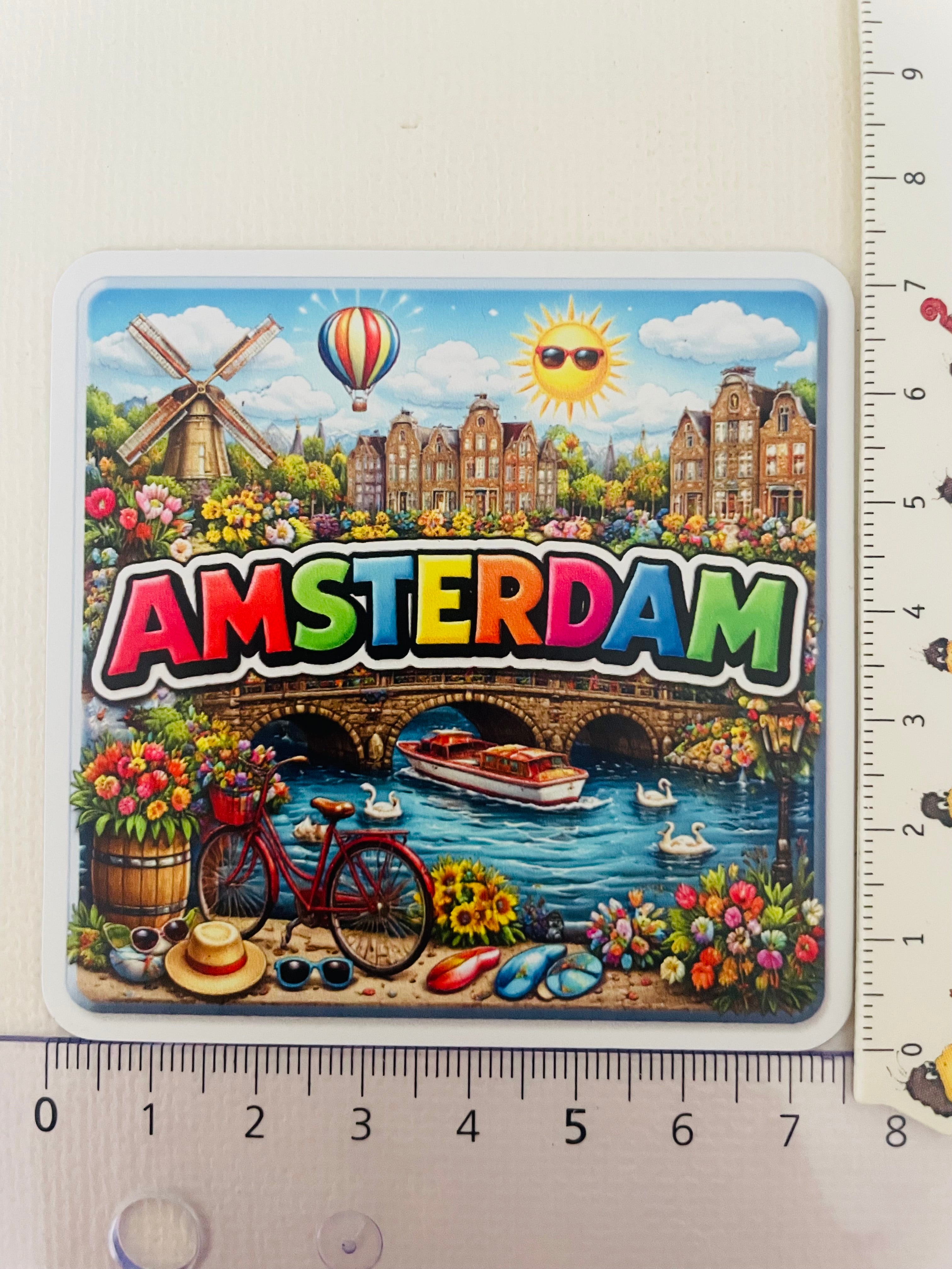 Amsterdam Sommer Souvenir Kühlschrankmagnet