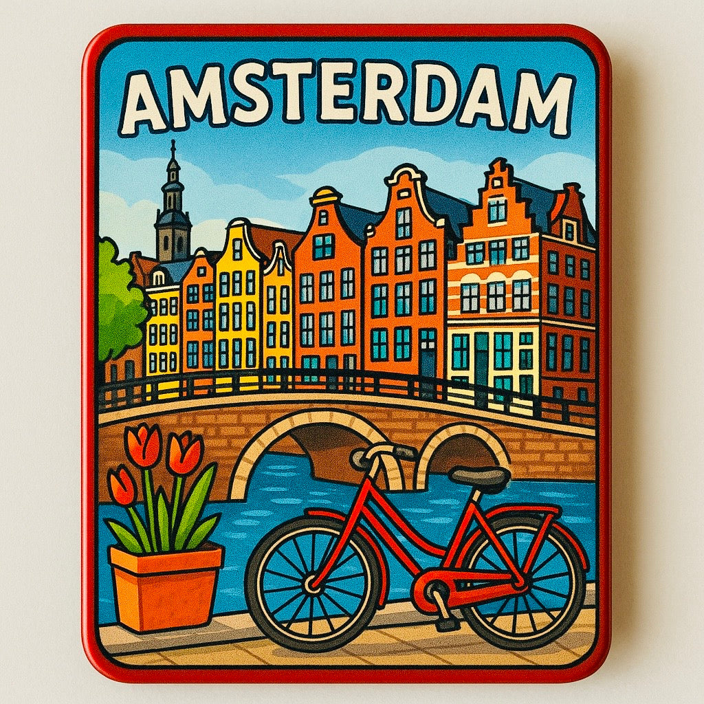 Amsterdam 7.5 x 6 cm Souvenir Kühlschrankmagnet