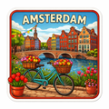 Amsterdam 7.5 x 7.5 cm Souvenir Kühlschrankmagnet